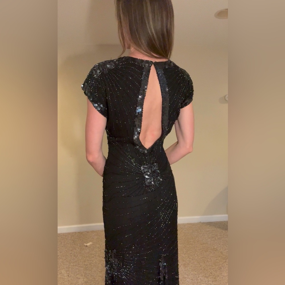 Vintage Black Beaded Dress